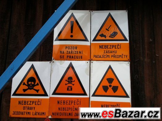 cedule bezpečnostní plast smalt papir umakart plech ...... – fotografie 1