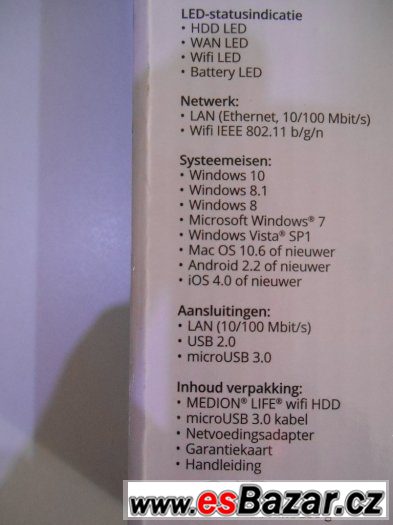 Disk 1TB Přenosný MEDION WIFI ® LIFE ® S89044 – fotografie 4