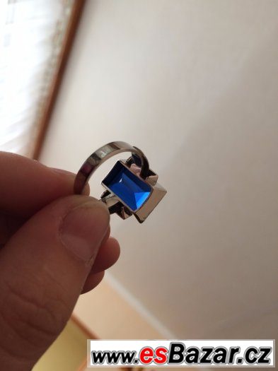 pánský, luxusní, masivní prsten Bílé / žluté zlato 14k zirko – fotografie 3