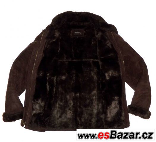 Kožená bunda Guess s kožíškem velikost S – fotografie 3