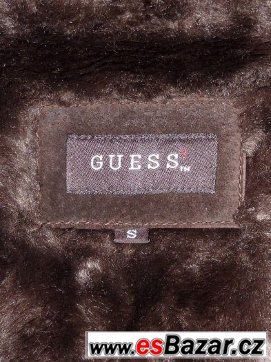 Kožená bunda Guess s kožíškem velikost S – fotografie 4