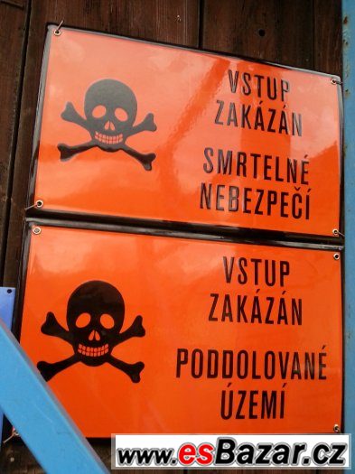 cedule bezpečnostní plast smalt papir umakart plech atd.. – fotografie 3