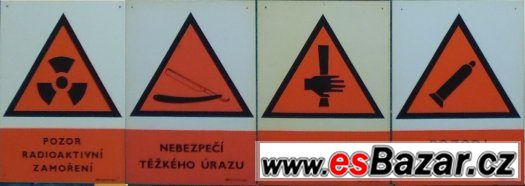 cedule bezpečnostní plast smalt papir umakart atd.. – fotografie 1