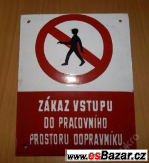 cedule bezpečnostní plast smalt papir umakart atd.. – fotografie 2