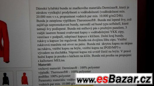 Zimní dámská lyžařská bunda+kalhoty – fotografie 4