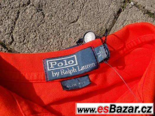 ralph lauren triko polotriko oranžové nové s mílečkem pánské – fotografie 4