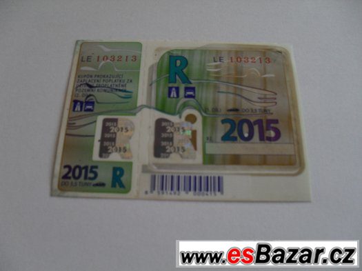 Dálniční známka ČR 2015 platnost do 31.01.2016 – fotografie 1