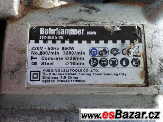 Vrtací kladivo bohrhammer 850W z1c-dl05-26 – fotografie 5