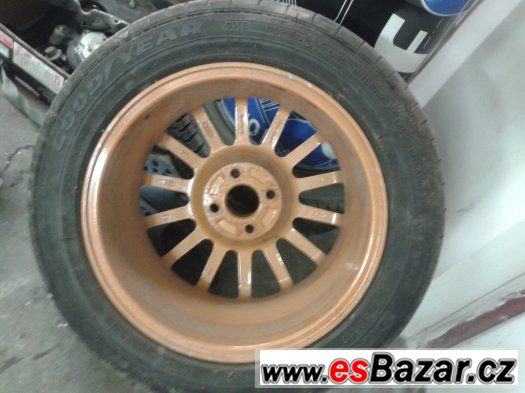 alu kola OZ 6,5x16 H2 4x100 zlaté s pneu 205/55 R16 – fotografie 4