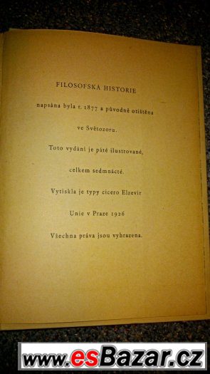 Prodám knihy Filosofská historie (A.Jirásek) 1926 a Odysseia – fotografie 2