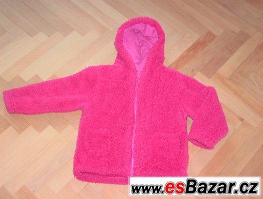 Prodam teplou mekouckou mikinu na zip s kapucou- 4 roky – fotografie 1