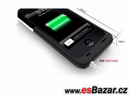 NOVINKA SOLAR USB LEHOUCKY KRYT NA IPHONE 5 5S POWER – fotografie 1