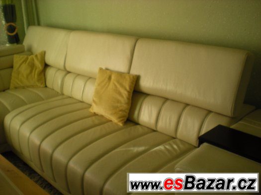 LUXUSNÍ KOŽENÁ SEDACÍ SOUPRAVA S LED-PC 59000kč – fotografie 4