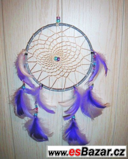 INDIÁNSKÝ AMULET-LAPAČ SNŮ-KRÁSNÝ ORIGINÁLNÍ DÁREK – fotografie 1