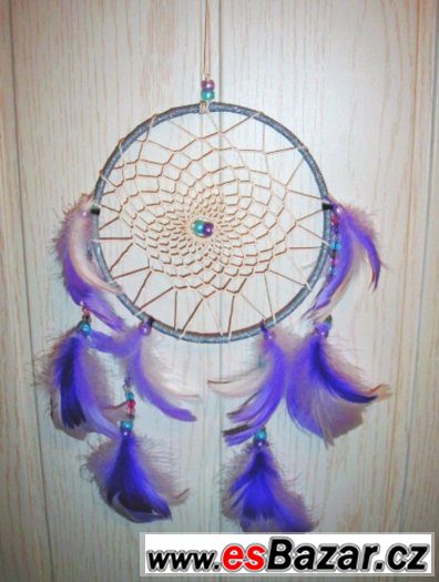 INDIÁNSKÝ AMULET-LAPAČ SNŮ-KRÁSNÝ ORIGINÁLNÍ DÁREK – fotografie 3