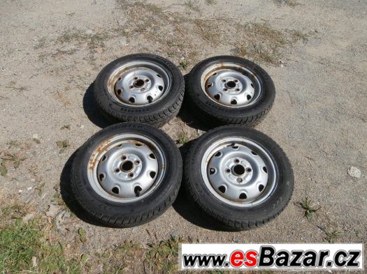 4x zimní kola 13"-disky 4,5Jx13, 4x100, pneu155/65 R13 – fotografie 5
