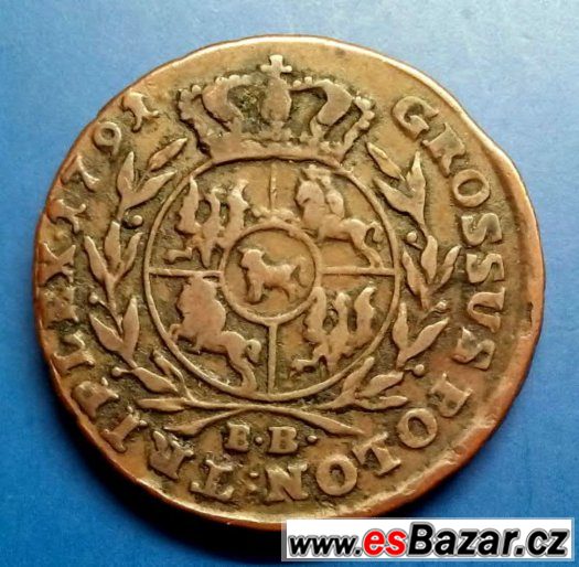 3 groše 1791 EB, Stanislav August, Polsko – fotografie 1
