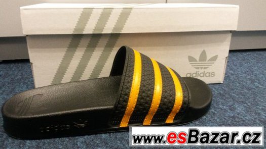 Pantofle  ADIDAS oranžovo-černé – fotografie 1