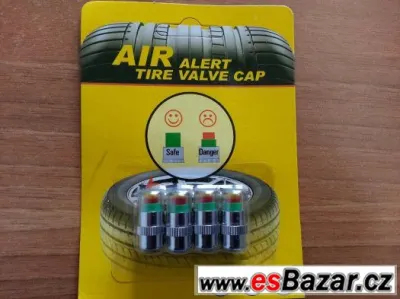 čepičky ventilku s ukazatem tlaku
