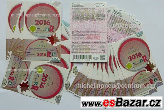 Dálniční známka 2016, roční, ČR - úplně nové – fotografie 2