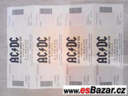 Prodám lístky na AC/DC stání – fotografie 1