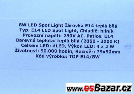žárovky led 230V/W – fotografie 3