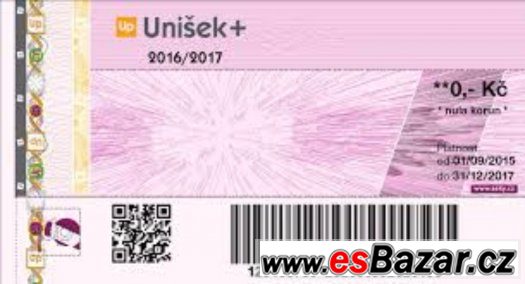 Prodám poukázky Flexi pass, Unišek+ se slevou 14% – fotografie 2