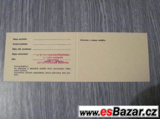 Kartička na moped Babeta 207nebo 210 – fotografie 1