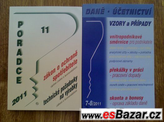 8x Daně - účetnictví - zákony. Vzory a případy. pc 600,- – fotografie 2