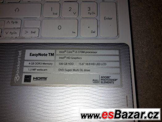 Packard bell New 90 CORE intel i3-370M – fotografie 2