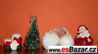 Nové SVÍČKY s vánočnim motivem 5ks