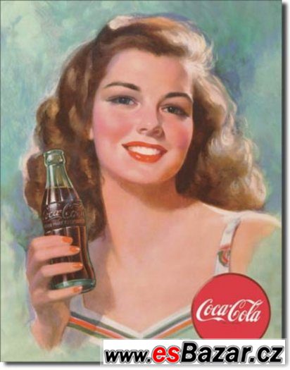 COCA COLA - plechová cedule 410x320mm – fotografie 1