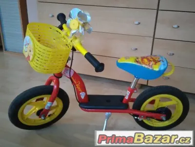 Krásné dětské odrážedlo a koloběžka, vel. 12", 3- 5 let