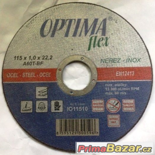 Kotouč řezný 115x1,0 OPTIMA Flex. – fotografie 1