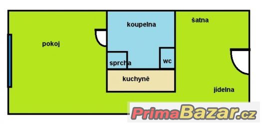 Pronájem bytu 28 m2, Kroměříž - blízko centra. – fotografie 4