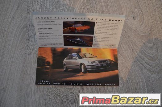 Prospekt - přehled modelové řady vozů Honda z roku 1998 – fotografie 2