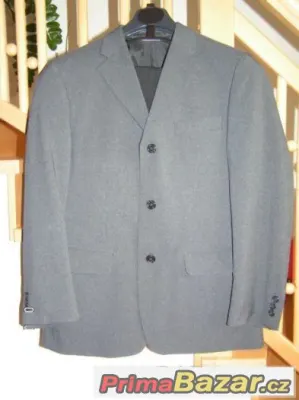 Tmavě šedý pánský oblek - sako + 3x kalhoty vel. 25 zn. C&A