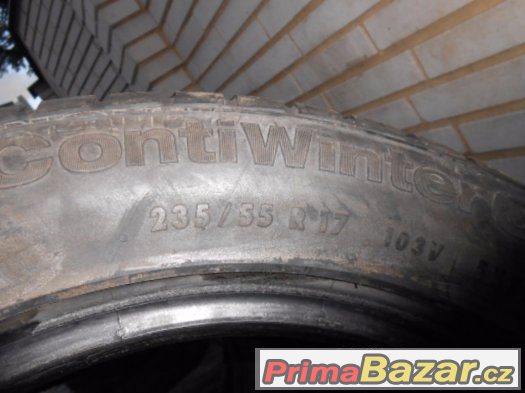 2 Kusy Zimni Pneu 235 / 55 / 17 Continental Vzorek 5MM – fotografie 3