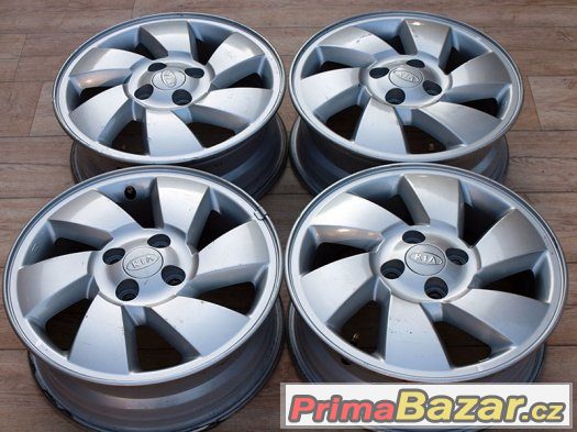 15" Alu kola == 4x100 == KIA == ORIGINÁL SADA - TOP – fotografie 4