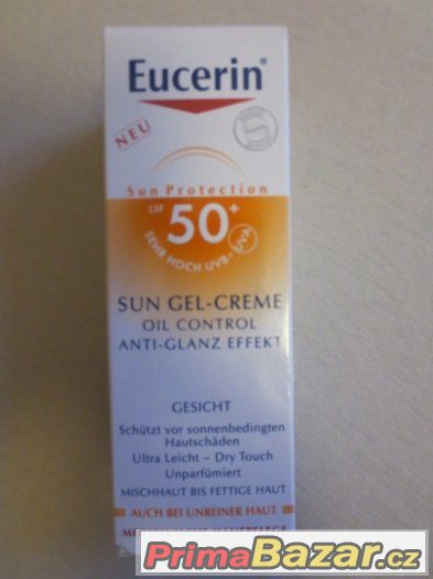 EUCERIN SUN SPF50+ krémový gel na opalování na obličej 50ml – fotografie 1