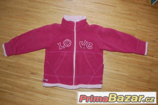 Teplá fleece mikina, vel. 110 – fotografie 1
