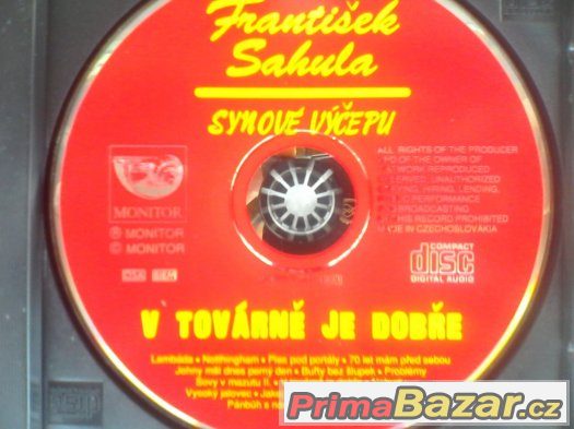 SAHULA-V TOVÁRNĚ JE DOBŘE (cd) – fotografie 3