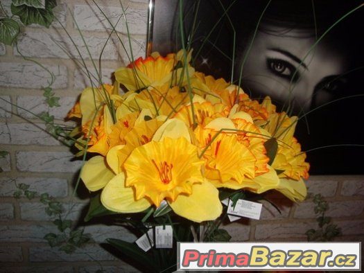 Umělá květina, NARCIS se zdobením, super cena – fotografie 2