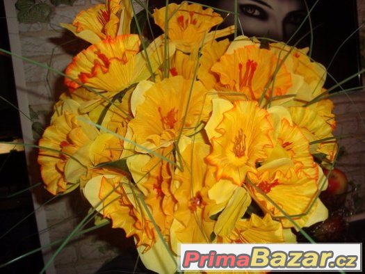 Umělá květina, NARCIS se zdobením, super cena – fotografie 5