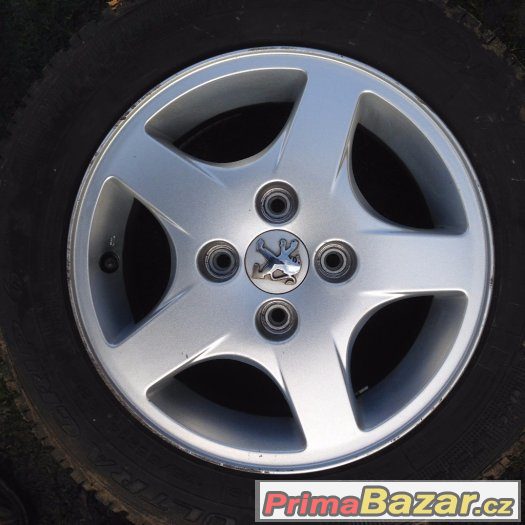 Alu disky 14" 4x108 P. 206 BBS, zimní pneu 175/65 – fotografie 2