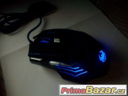 Herní USB myš optická LED, 5500 DPI, 7 tlačítek – fotografie 4