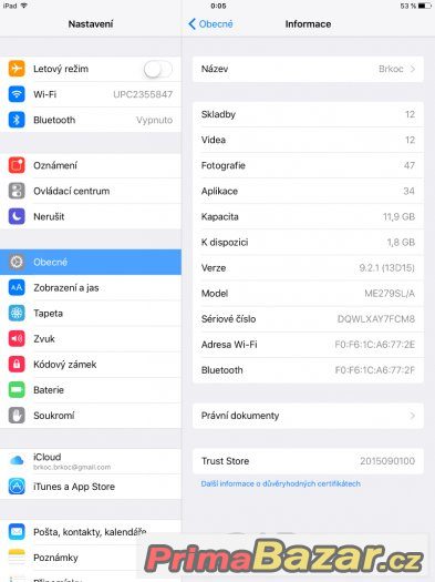 Ipad mini 2 retina 16GB white – fotografie 2
