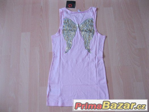 Tílko Guess s křídly- růžové-S – fotografie 1