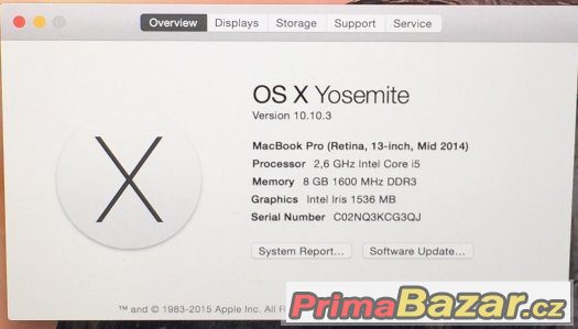 Macbook Pro 13 Retina, rok 2014, 8GB RAM, 128GB SSD – fotografie 2