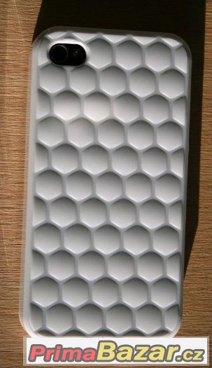 Bílý gumový obal pro iPhone 4, 4G, 4S – fotografie 1